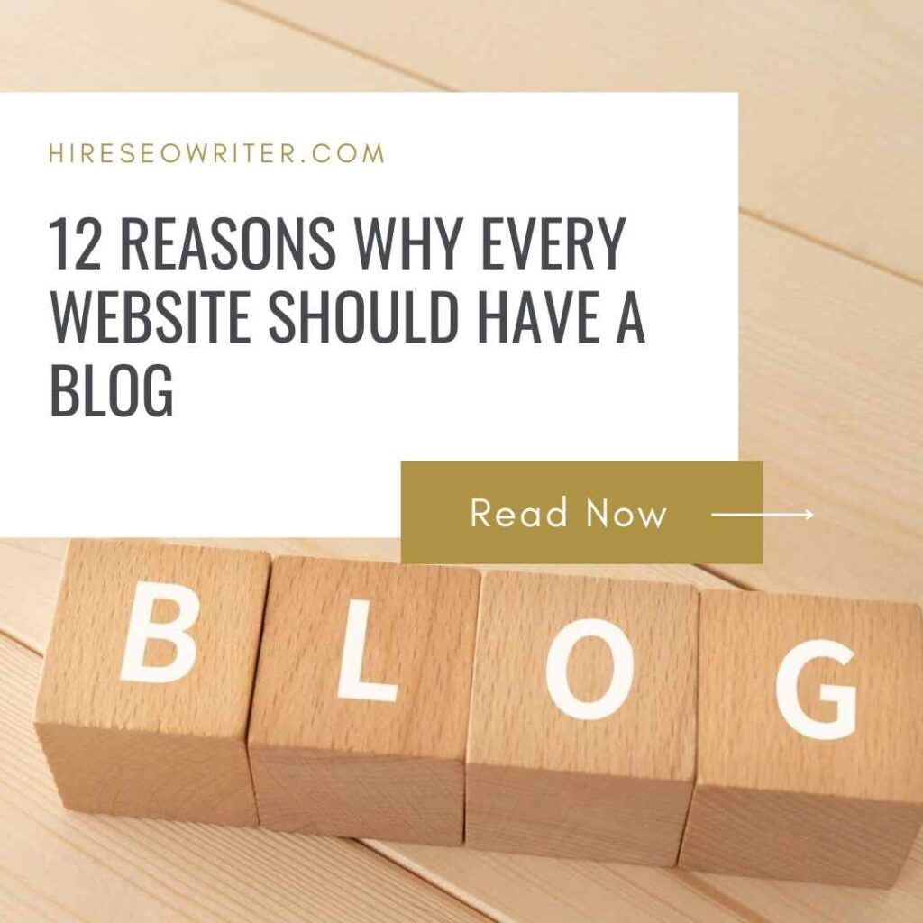 Why every website should have a blog - Hire SEO writer